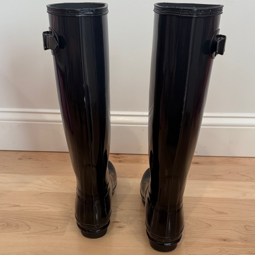 Hunter Glossy Black Rain Boots - Picture 5 of 8